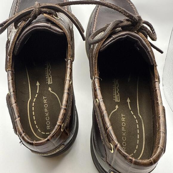 ROCKPORT MEN’S BOAT SHOES/LOAFER 10.5‎ M Animal Scale Pattern Accent Gently Worn - Picture 5 of 7